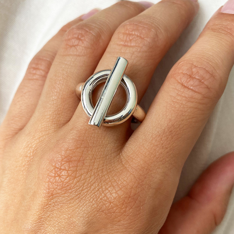 Bague Argent fermoir épais