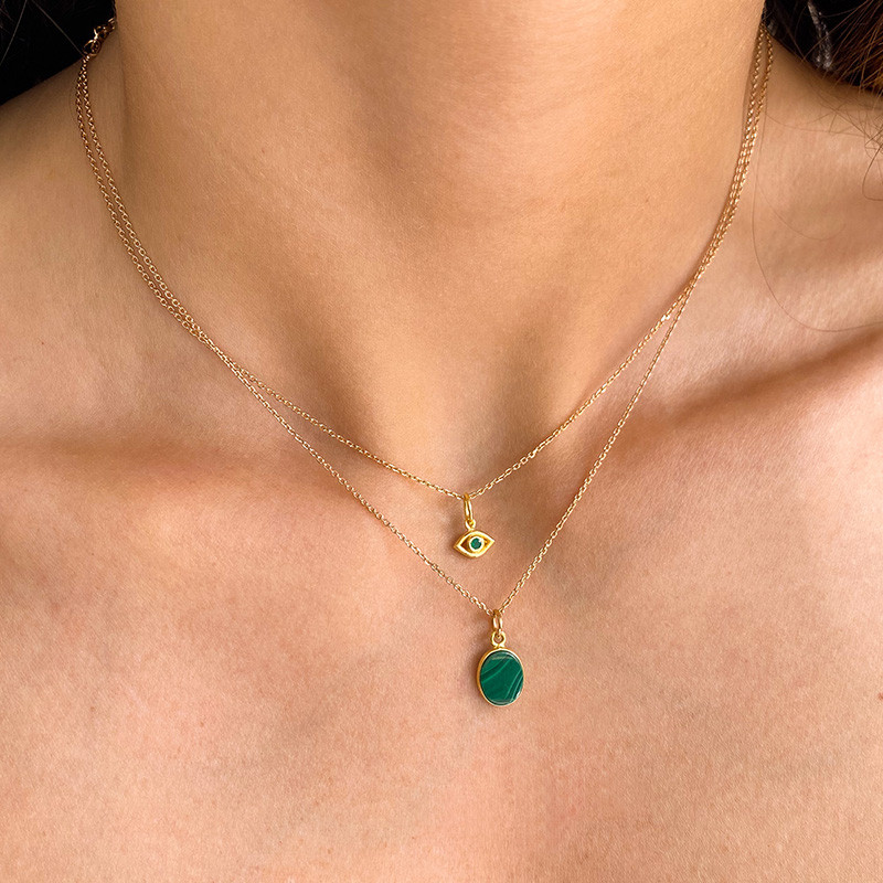 Charm's Doré Oeil strass vert