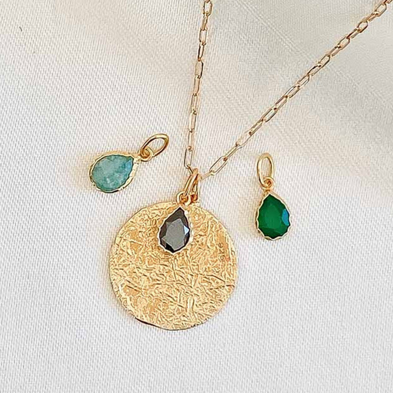 Médaille Dorée Texturée 25mm