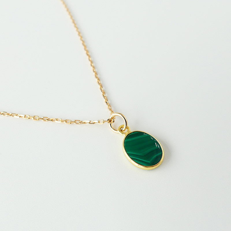 Charm's Doré ovale Malachite