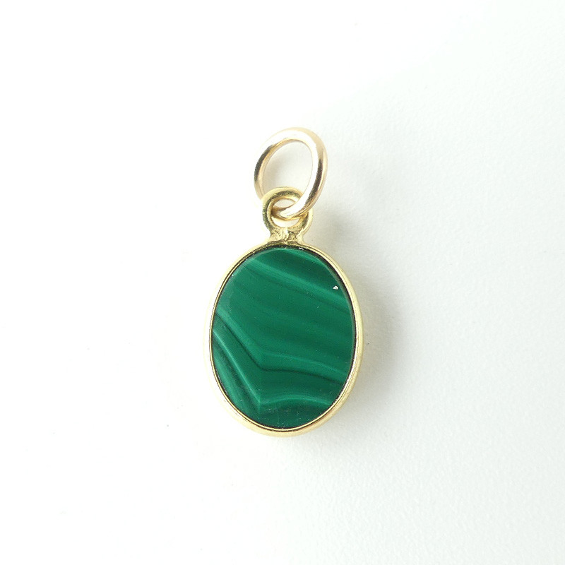 Charm's Doré ovale Malachite