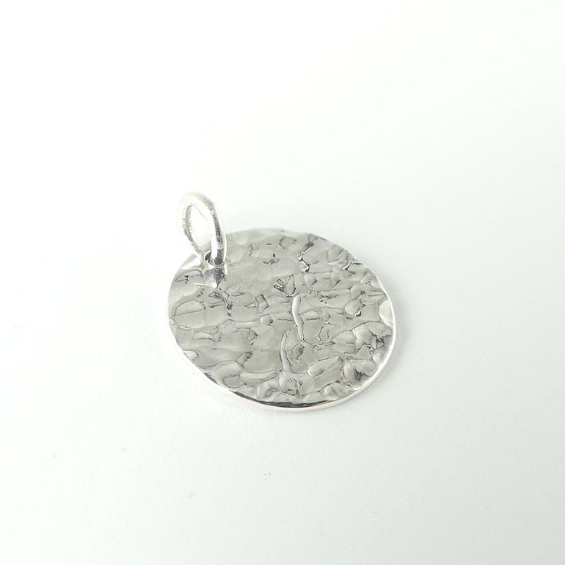 Médaille Argent martelée 15 mm