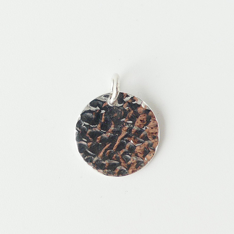 Médaille Argent martelée 15 mm