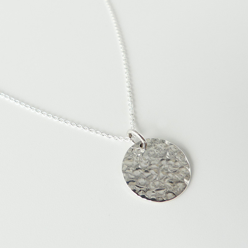 Médaille Argent martelée 15 mm