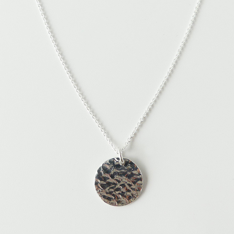 Médaille Argent martelée 15 mm