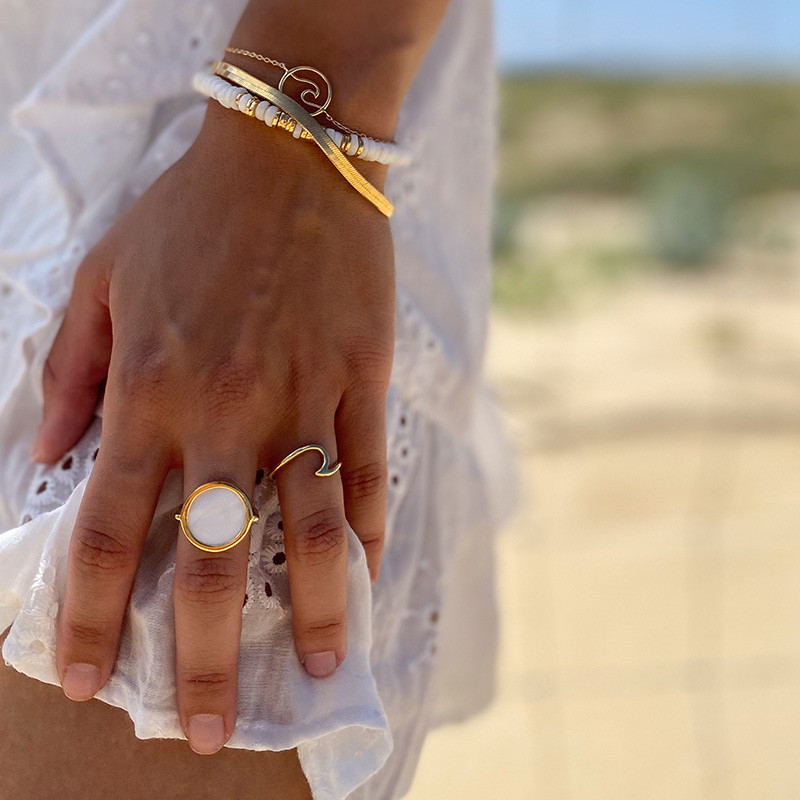 Bracelet plaqué or maille serpent