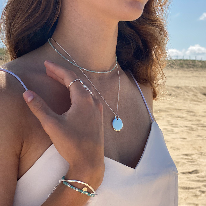 Collier Argent Médaille 20 mm