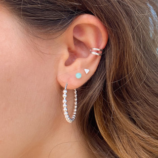 Créoles Argent Mini Boules