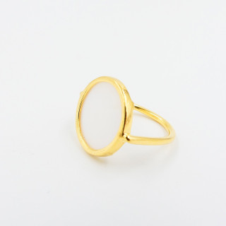 Bague Dorée Nacre ronde