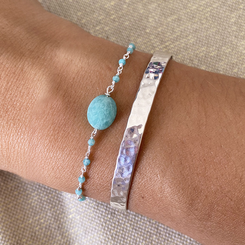 Bracelet Argent Amazonite