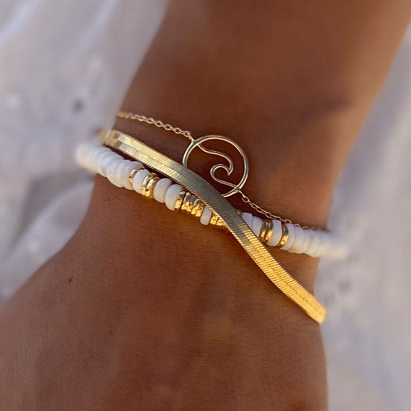 Bracelet Plaqué or Wave