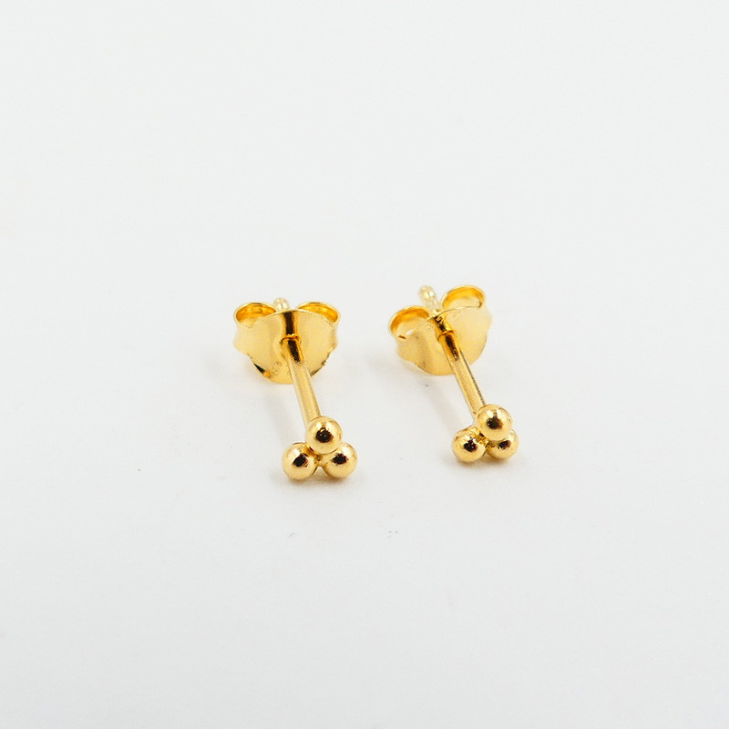 Clous d'oreilles Dorés trio