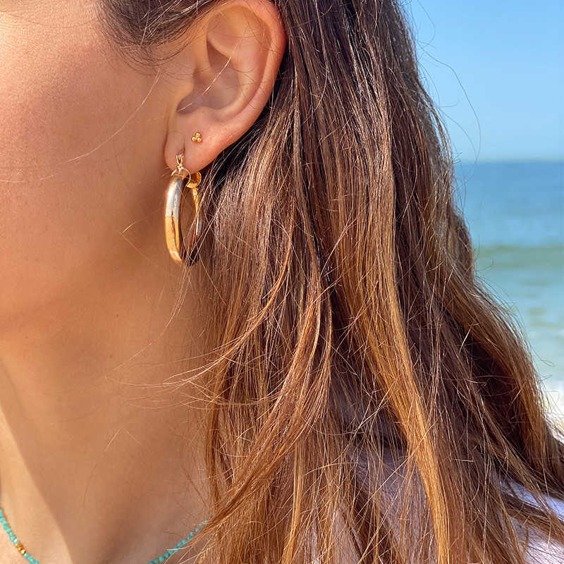 Clous d'oreilles Dorés trio