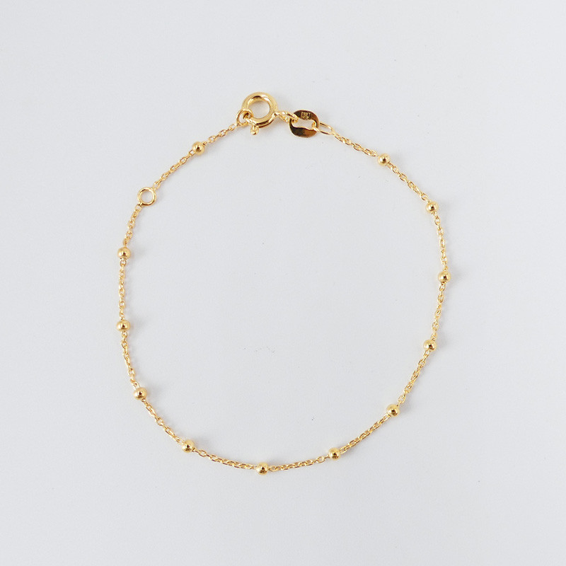 Bracelet plaqué or maille boules