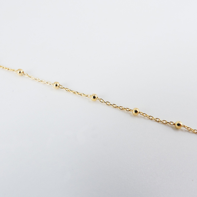 Bracelet plaqué or maille boules