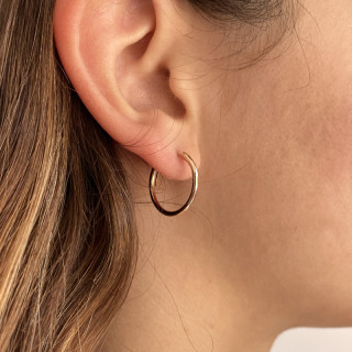 Créoles Fines Plaqué Or 18 mm