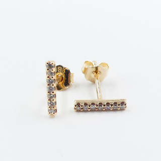 Clous en or 18 carats barrette diamants