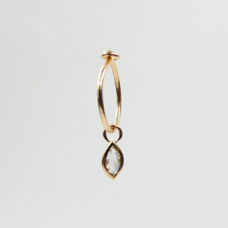Créole or 18 carats et Marquise Diamant