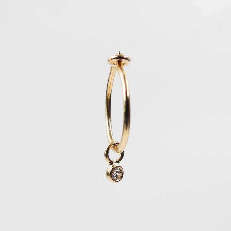 Créole or 18 carats et Solitaire Diamant