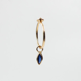 Créole or 18 carats et Marquise Saphir
