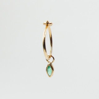 Créole or 18 carats et Marquise Emeraude