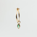 Créole or 18 carats et Marquise Emeraude