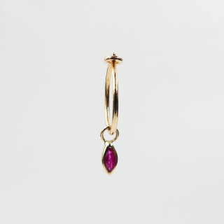 Créole or 18 carats et Marquise Rubis