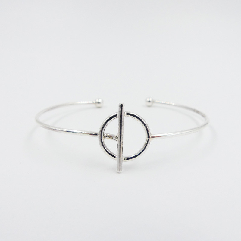 Jonc Argent Fermoir Toggle