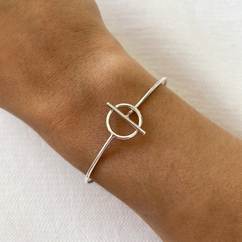 Jonc Argent Fermoir Toggle