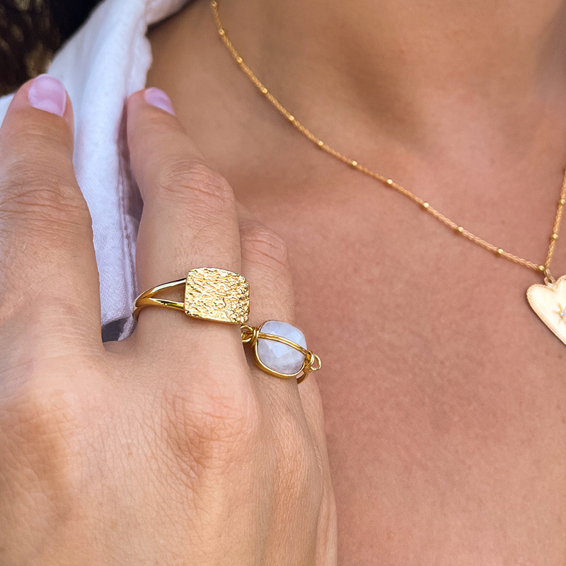 Bague Dorée texturée