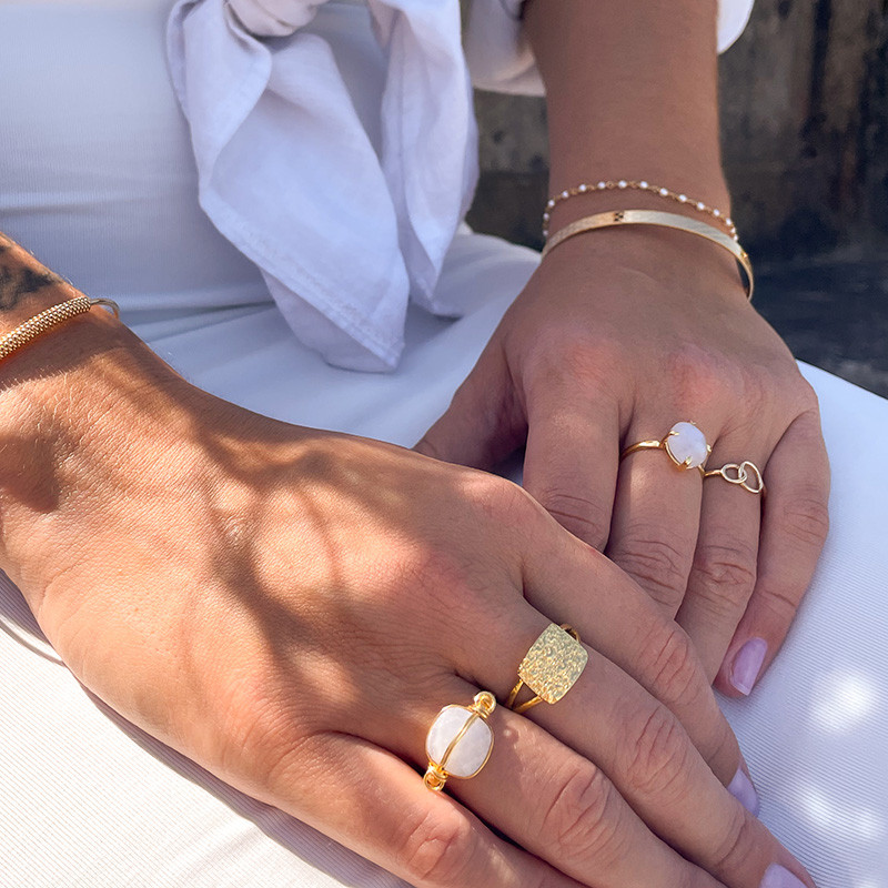 Bague Dorée texturée