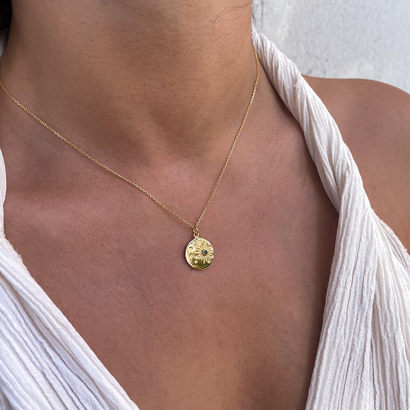 Collier plaqué or constellation