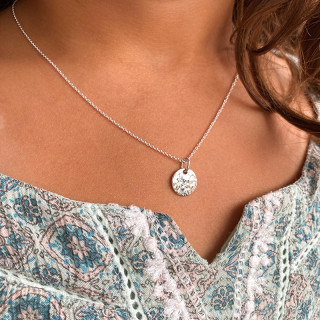 Collier Enfant Argent médaille martelée