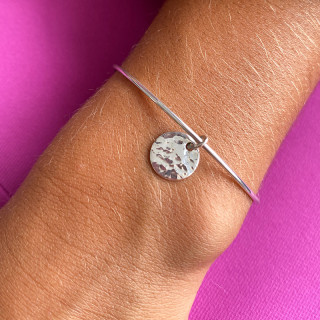 Jonc Enfant Argent médaille martelée