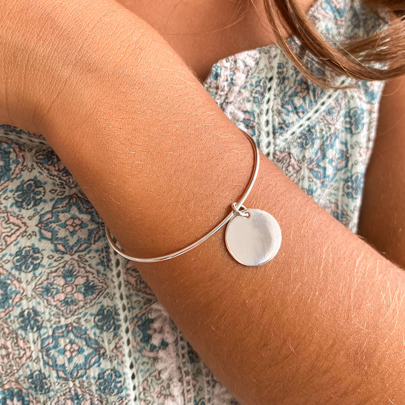 Jonc Enfant Argent médaille 15mm