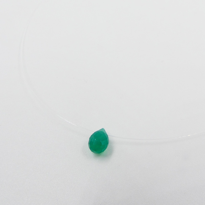 Collier Enfant Goutte Onyx Vert