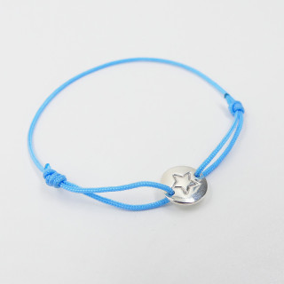Bracelet cordon Enfant étoile argent