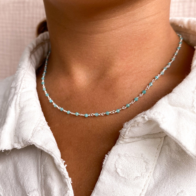 Collier Enfant Argent Amazonite