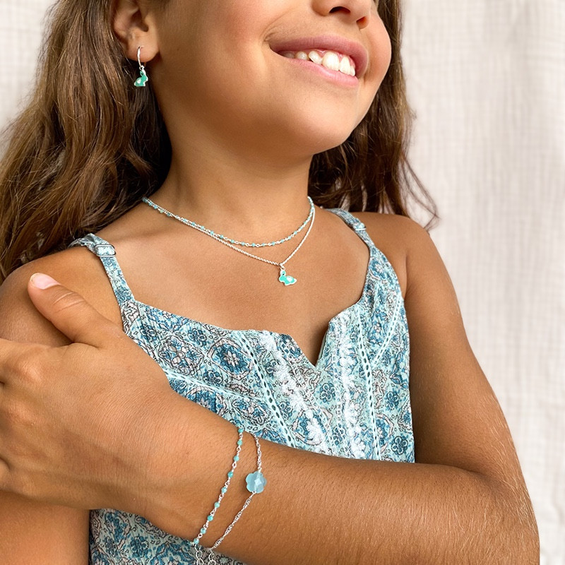 Collier Enfant Argent Amazonite
