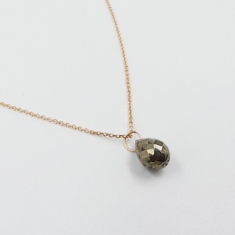 Collier Plaqué or Goutte Pyrite