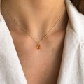 Collier Plaqué or Goutte Citrine
