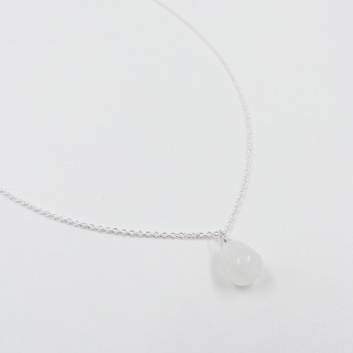 Collier Argent Goutte Pierre de lune