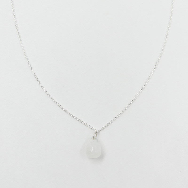 Collier Argent Goutte Pierre de lune