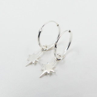 Mini créoles argent Etoile du nord