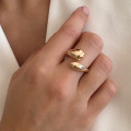 Bague Plaqué Or enlacée ajustable