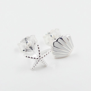 Clous d'oreilles Argent océan