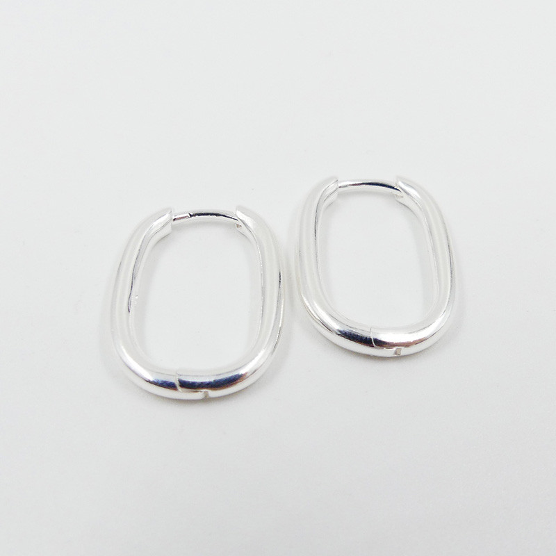 Créoles Argent rectangulaires 20 mm