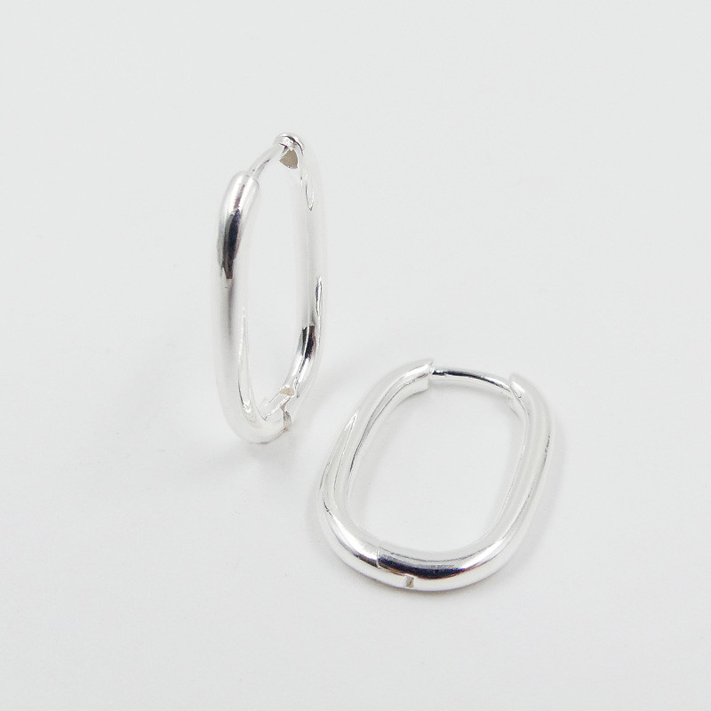 Créoles Argent rectangulaires 20 mm