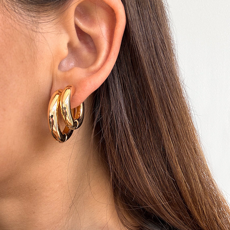 Créoles Plaqué Or Bouées 20mm