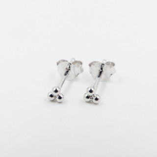 Clous d'oreilles Argent trio